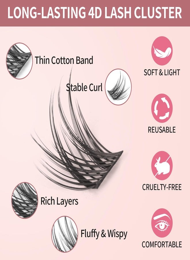 ملين دايري مذكرات ميلين: وصلات رموش عنقودية يمكنكِ تركيبها بنفسكِ، 100 عنقود من الرموش، 10-16 مم، انحناءة D، كثافة فائقة، رموش فردية، وصلات رموش عنقودية يمكنكِ تركيبها بنفسكِ في المنزل - Image 5